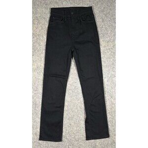 Mother High Waisted Rider Ankle Jeans Womens 24 Black Not Guilty Straight Denim